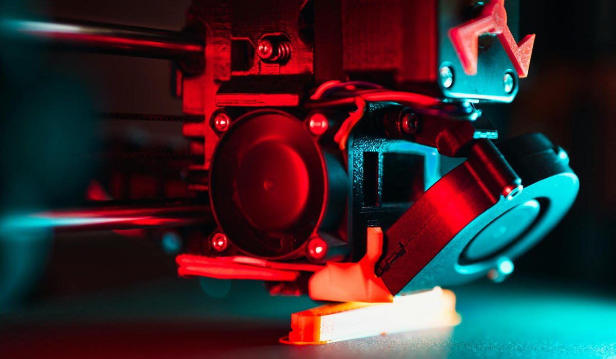 3D printer producing a part